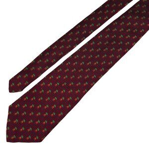 The Andover Shop Men's Burgundy Novelty Gardener Carrot Silk Necktie Tie